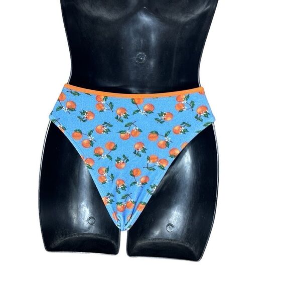 Blackbough isabelle bikini bottoms French terry peach high cut cheeky xs - Picture 4 of 6